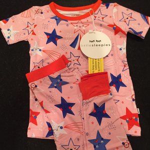 NWT 3T Stars Little Sleepies Short Sleeve/long pants